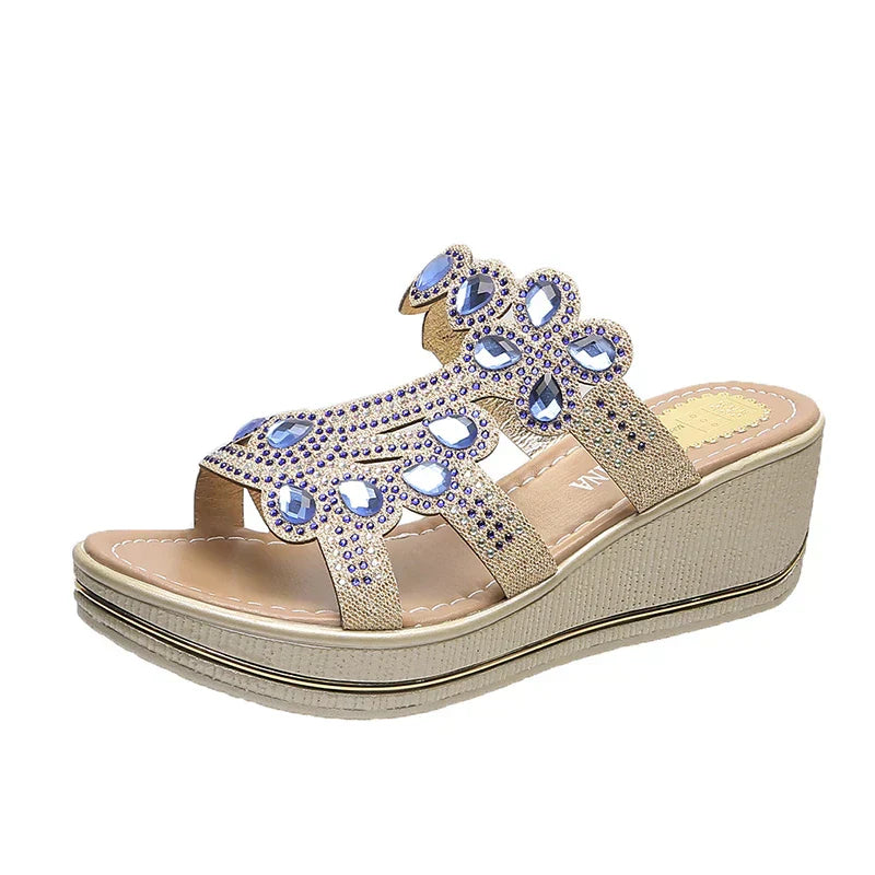LD | Dames Gem Platform Sandalen Trendy