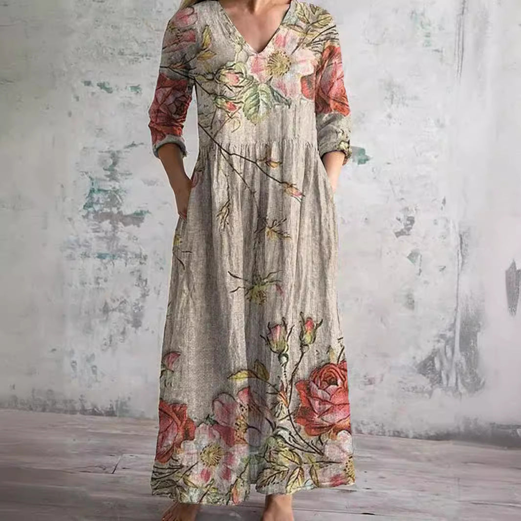 LD | Tijdloze gebloemde maxi jurk