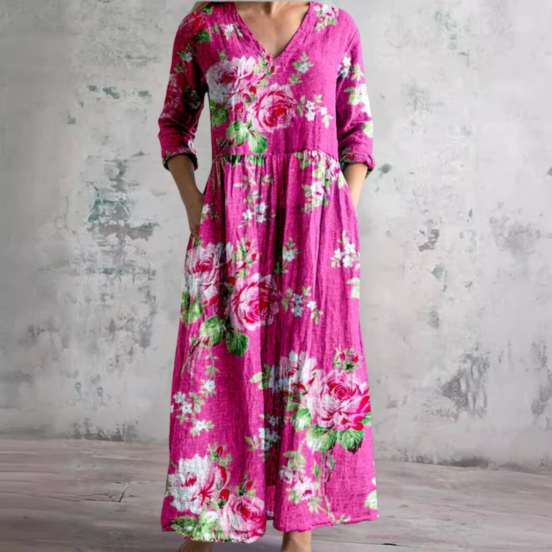 LD | Tijdloze gebloemde maxi jurk
