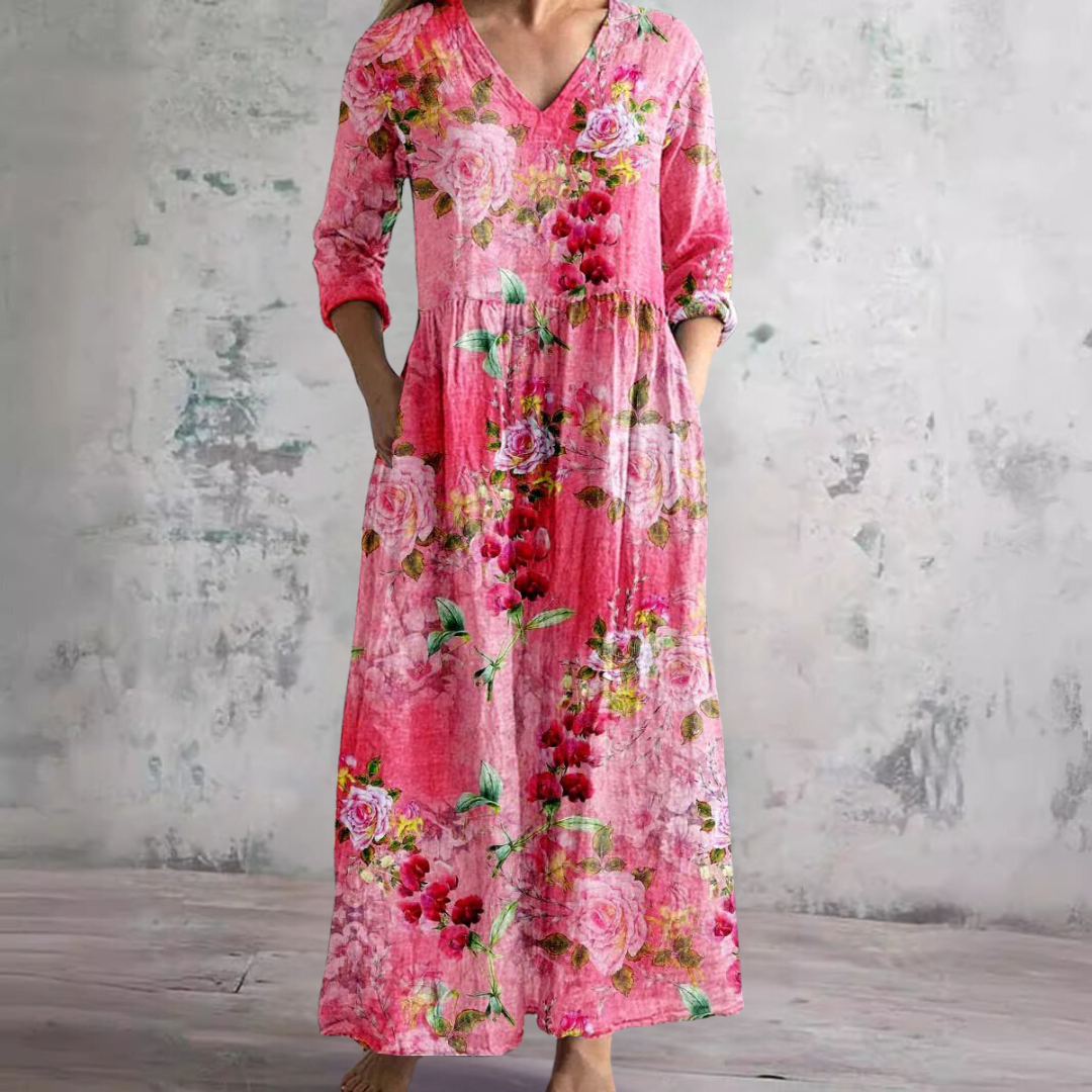 LD | Tijdloze gebloemde maxi jurk