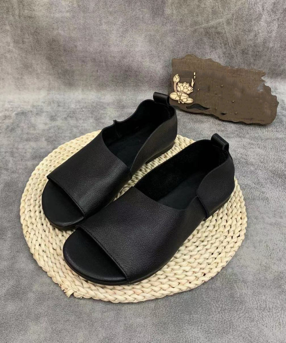 Minimalistische platte schoenen met open teen