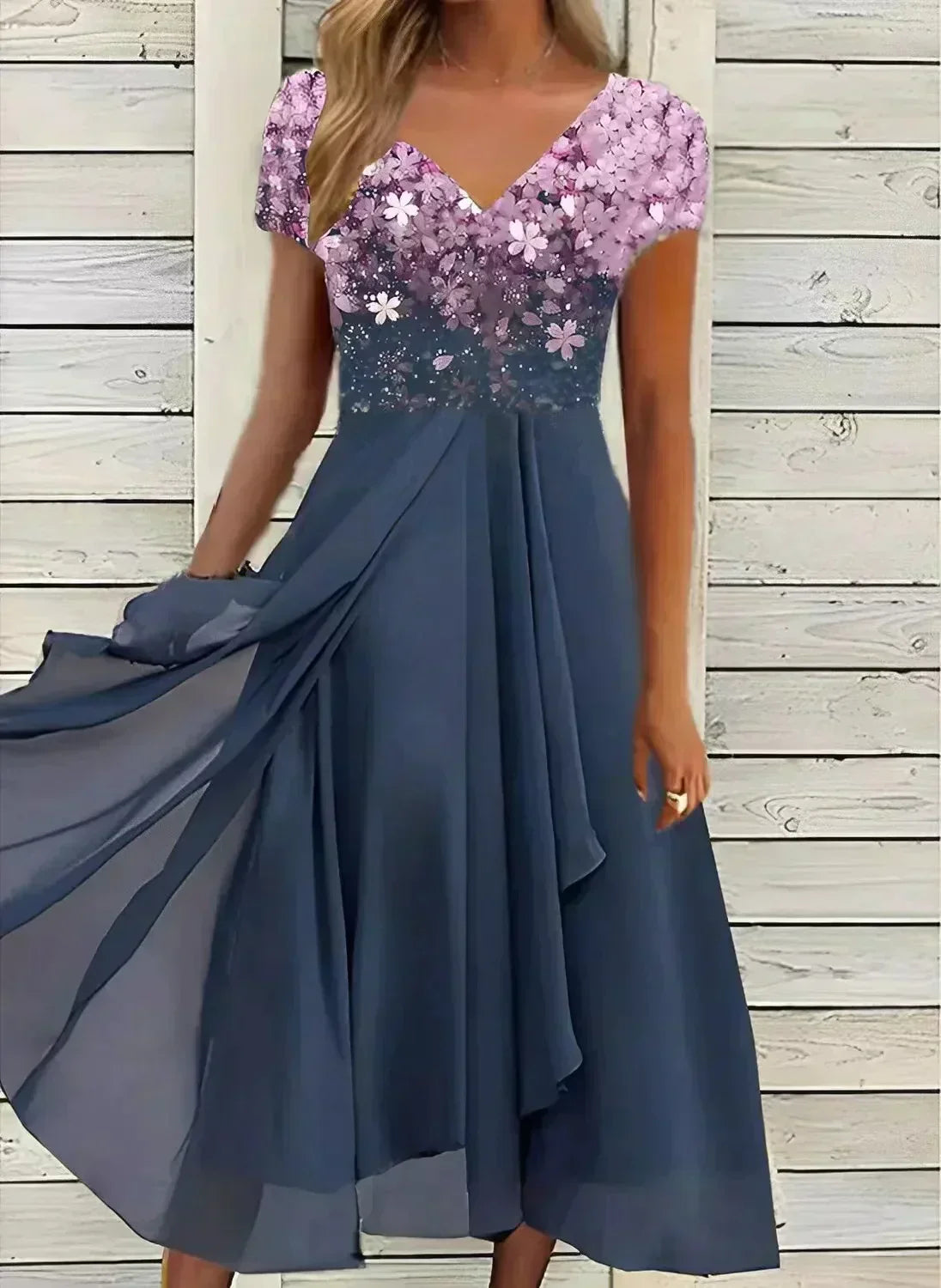 LD | elegante midi-jurk met zwierige rok