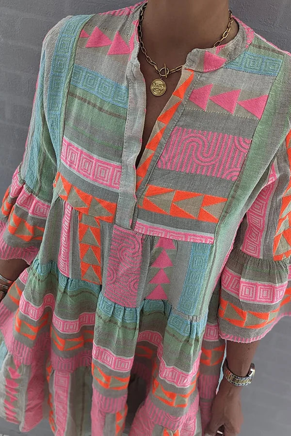 LD | Levendige boho midi jurk