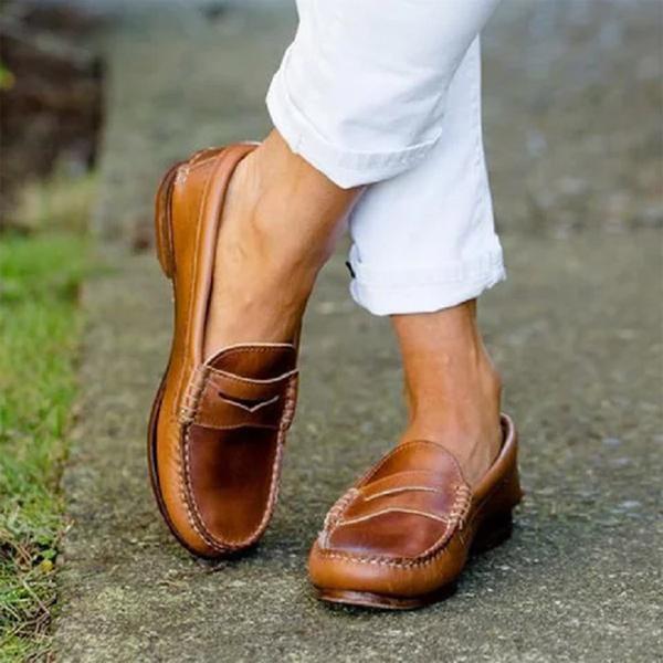 LD Moccasins Casual Flats Oxfords Slip On Ronde Teen Loafers voor Vrouwen
