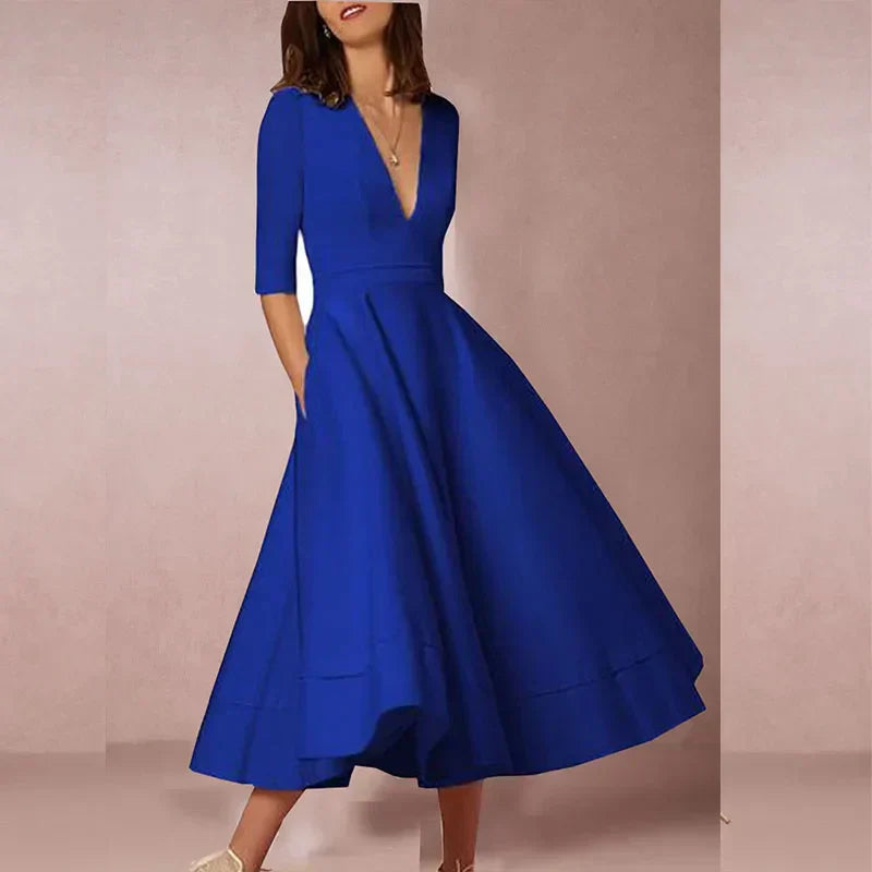 LD | elegante midi-jurk met vintagelook voor dames