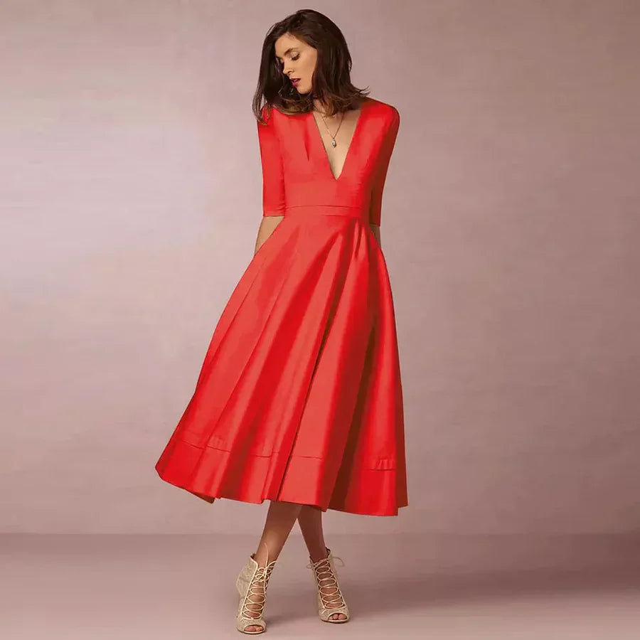 LD | elegante midi-jurk met vintagelook voor dames