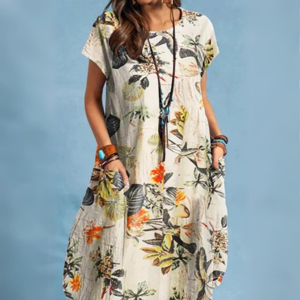 LD | Elegante zomerjurk met ronde halslijn