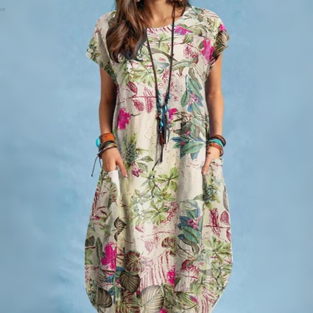 LD | Elegante zomerjurk met ronde halslijn