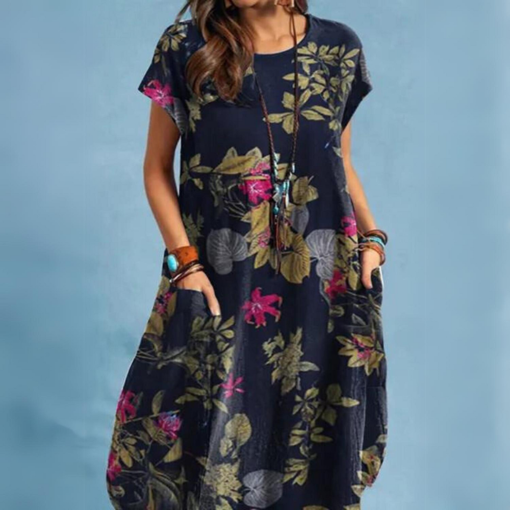 LD | Elegante zomerjurk met ronde halslijn