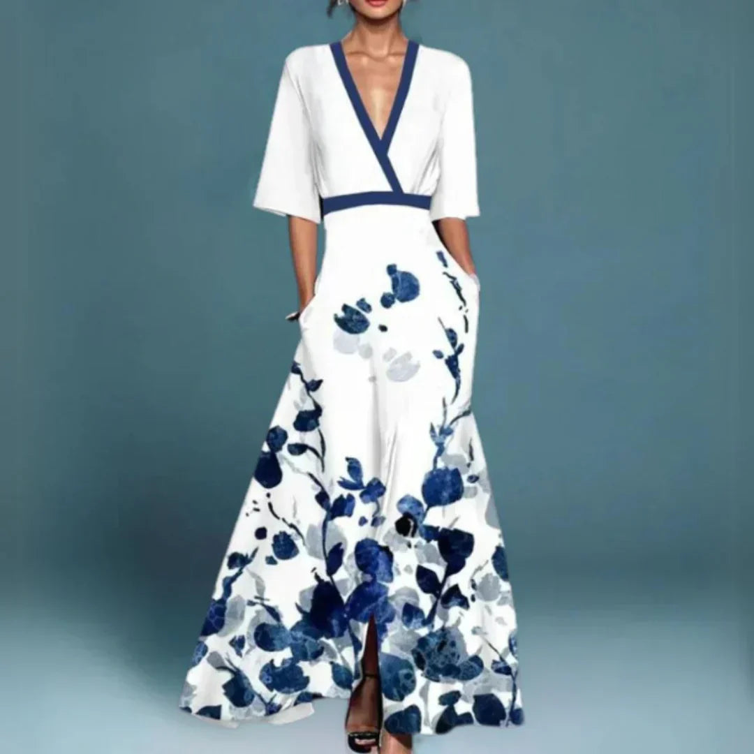 LD | Elegante maxi jurk met bloemenpatroon