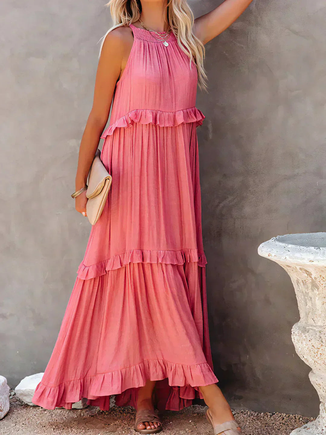 LD | Effortless Ruffle Maxi Dress