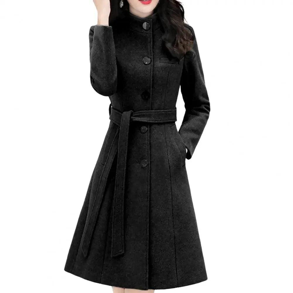 LD | Trenchcoat met één rij knopen en zakken