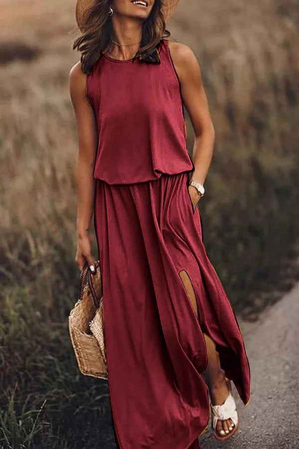 LD | Giselle Los gesneden maxi jurk met split