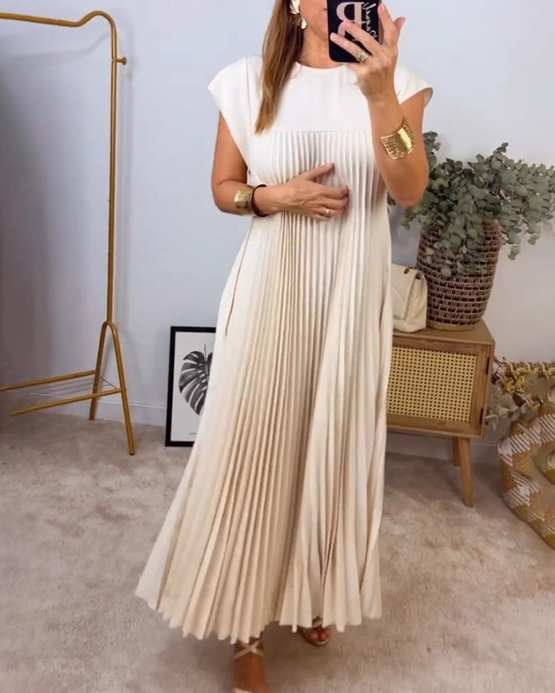 LD | Elegante geplooide maxi jurk
