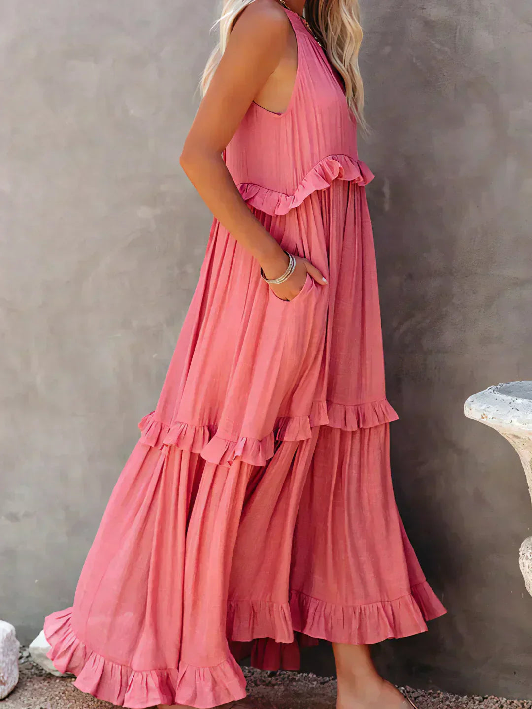 LD | Effortless Ruffle Maxi Dress