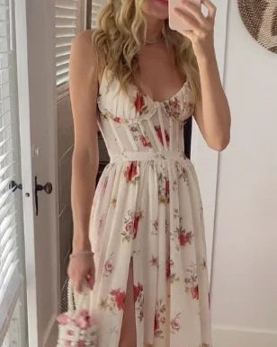 LD | Elegante gebloemde maxi jurk