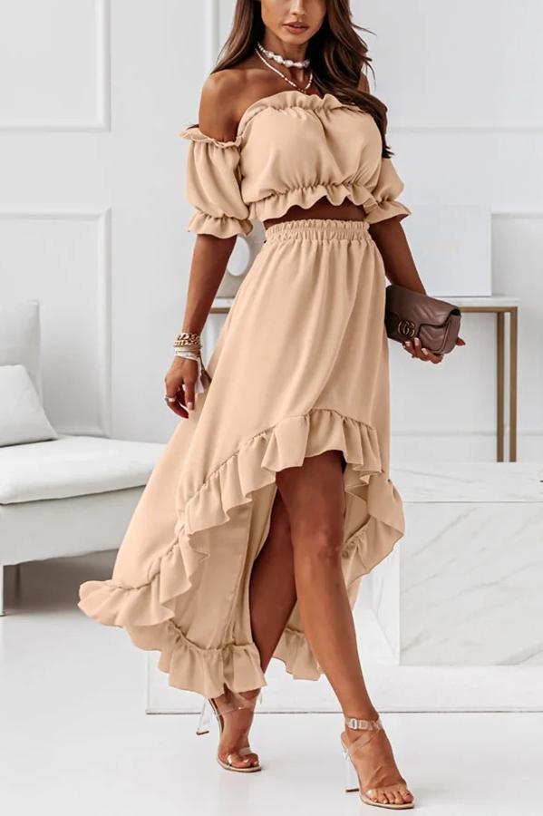 LD | Off-the-shoulder midi-jurk pak
