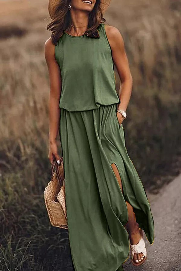 LD | Giselle Los gesneden maxi jurk met split
