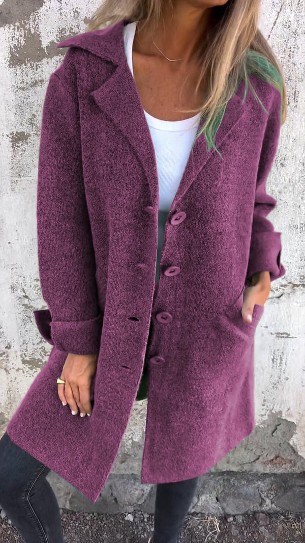 LD | Teni™ Lange, casual, elegante jas met praktische zakken