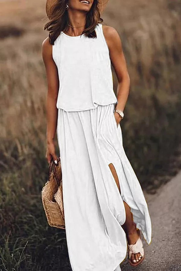 LD | Giselle Los gesneden maxi jurk met split