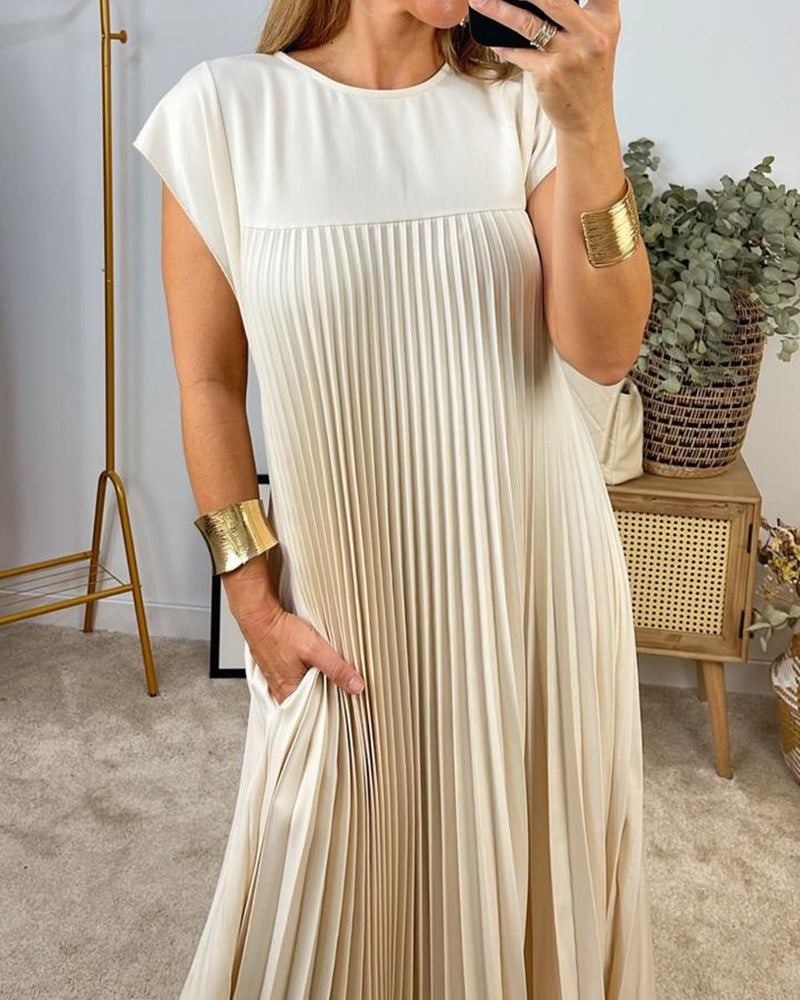 LD | Elegante geplooide maxi jurk