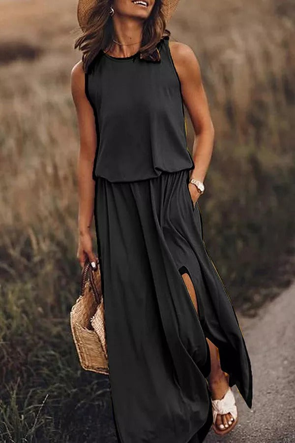LD | Giselle Los gesneden maxi jurk met split