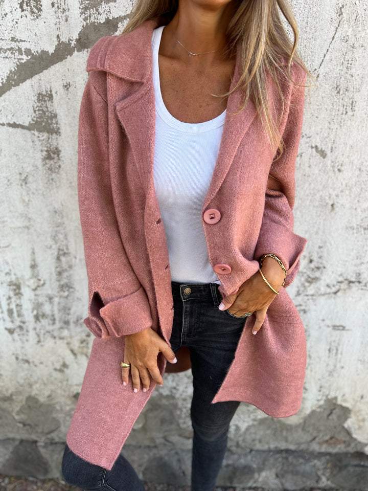 LD | Teni™ Lange, casual, elegante jas met praktische zakken