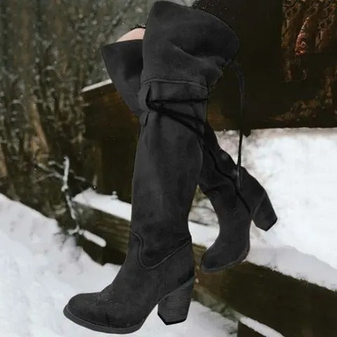 LD Kniehoho western laarzen