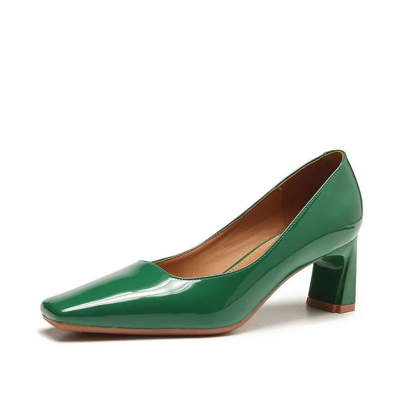 LD | Schoenen met glanzende blokhak