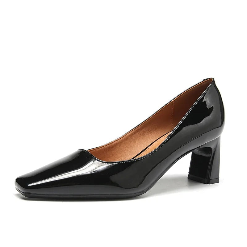 LD | Schoenen met glanzende blokhak