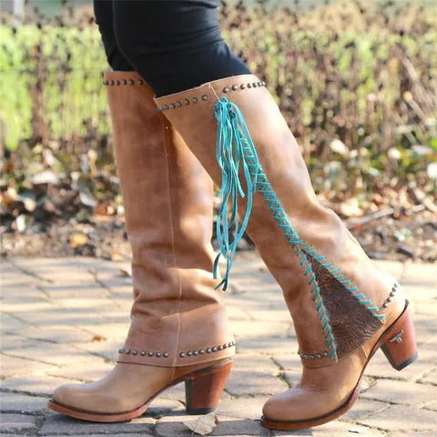 LD Kniehoho western laarzen