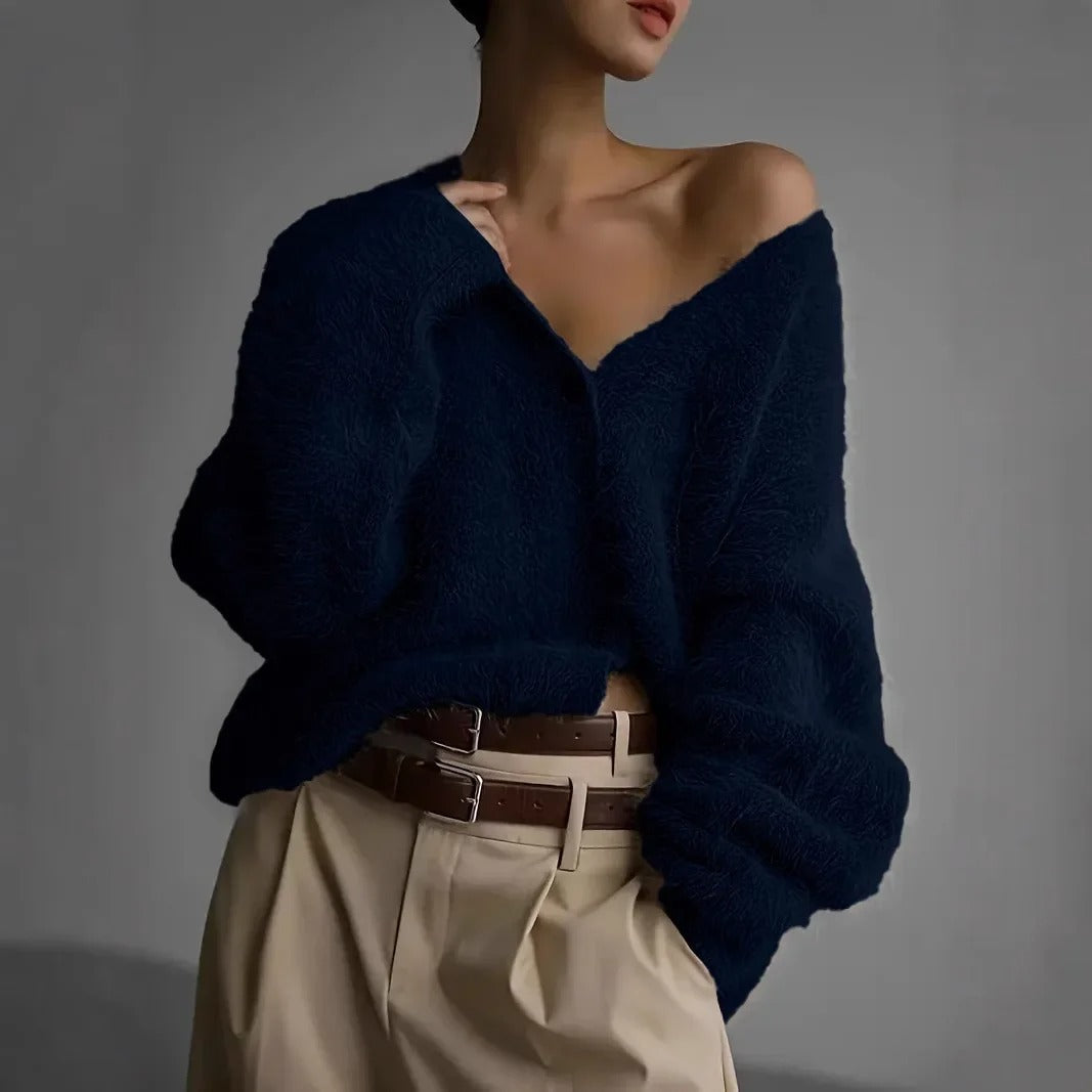 LD | pluizig off-the-shoulder vest