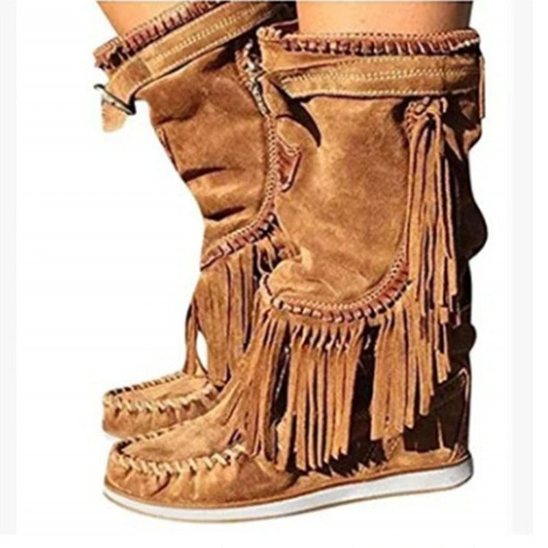 LD | Boho franje western laarzen