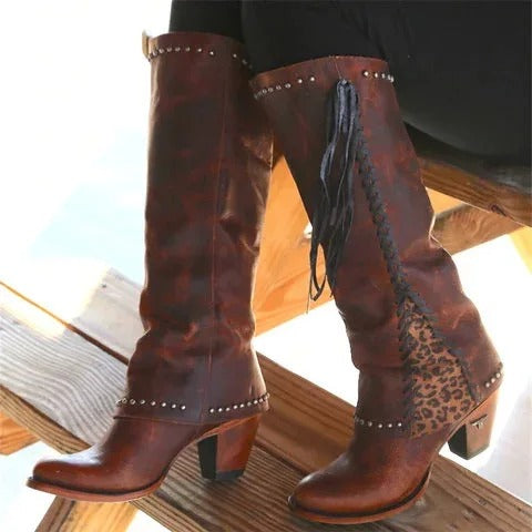 LD Kniehoho western laarzen