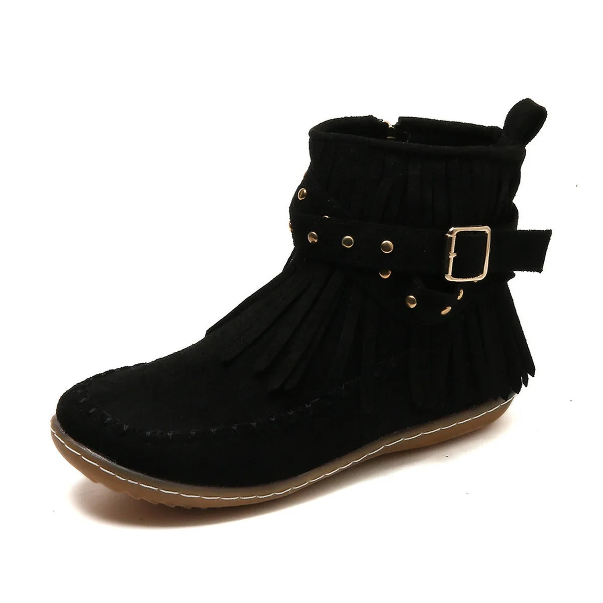 LD | Boho mocassin laarzen met franjes