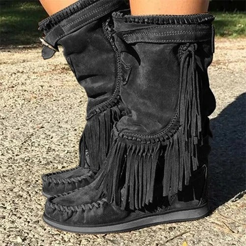 LD | Boho franje western laarzen