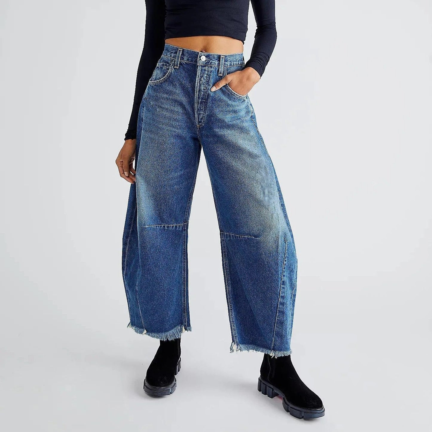 LD | Relaxed taps toelopende cargo jeans