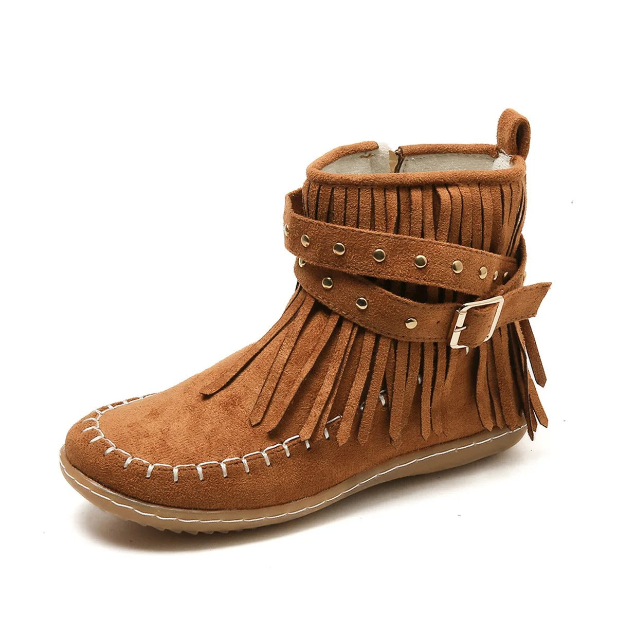 LD | Boho mocassin laarzen met franjes