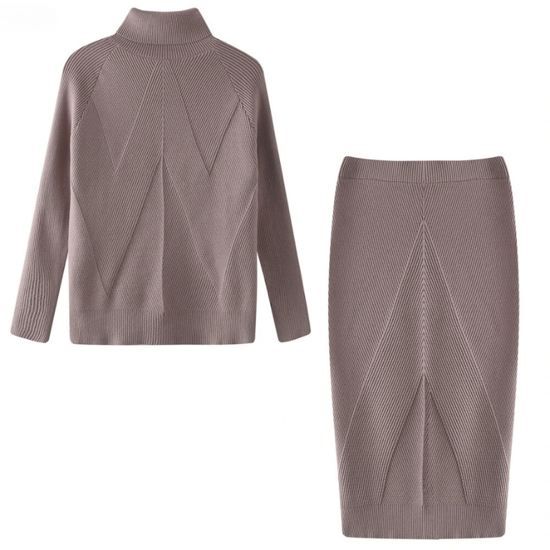 LD | Elegante ribtrui en rok set