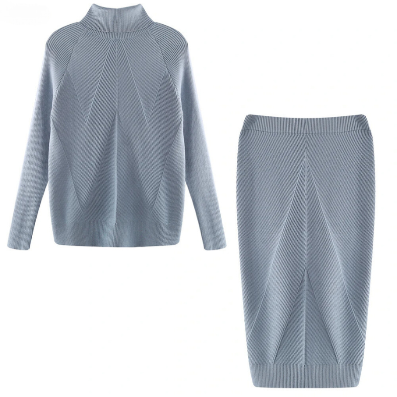 LD | Elegante ribtrui en rok set