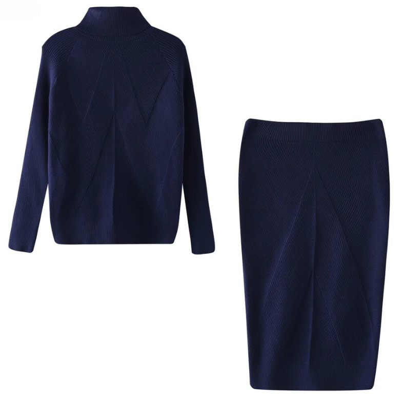 LD | Elegante ribtrui en rok set
