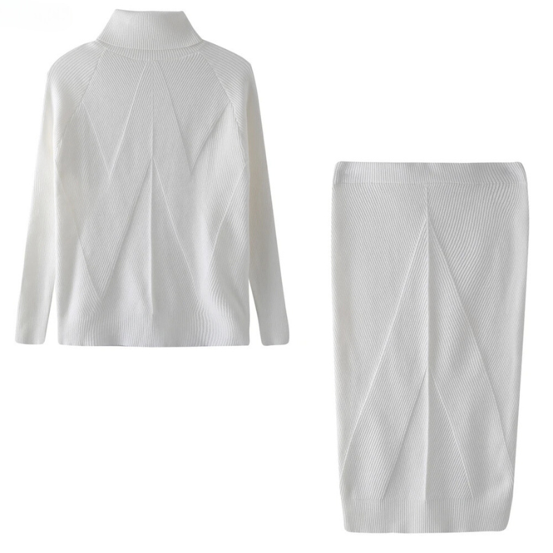 LD | Elegante ribtrui en rok set