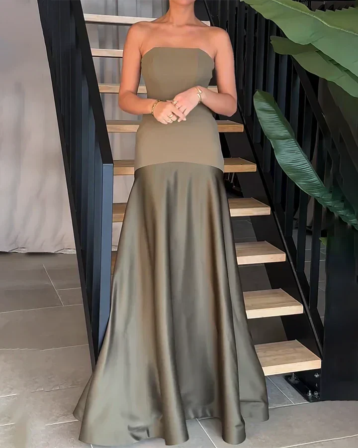 LD | Elegante strapless maxi jurk