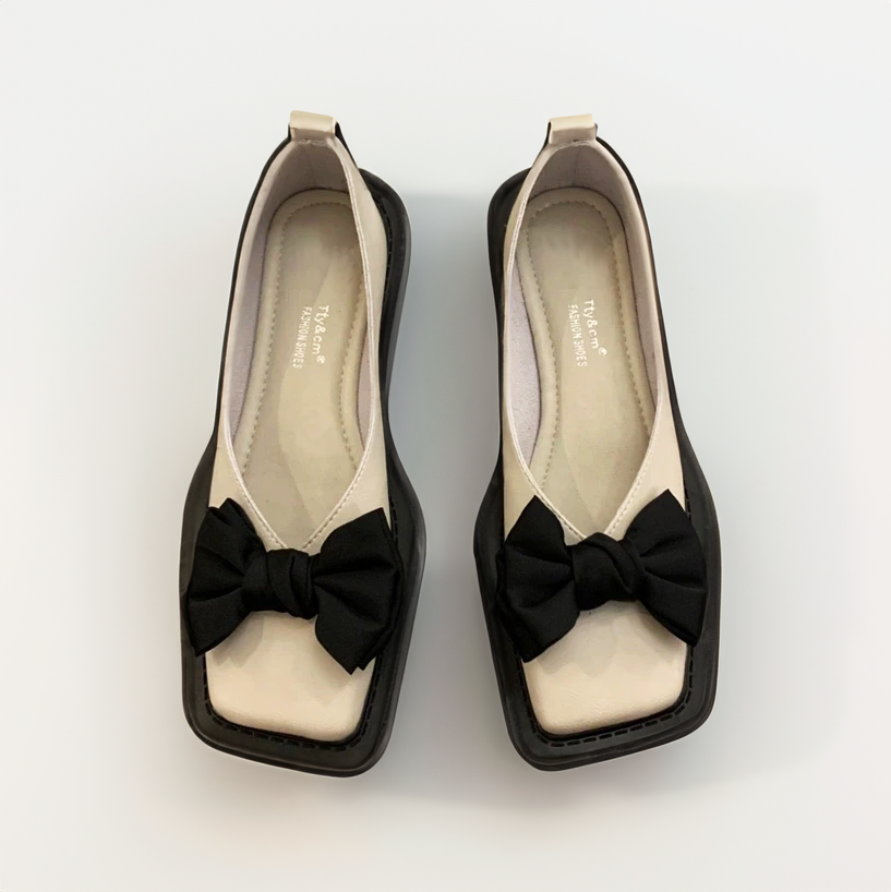 LD | Square toe platte mond loafers vrouwen loafers