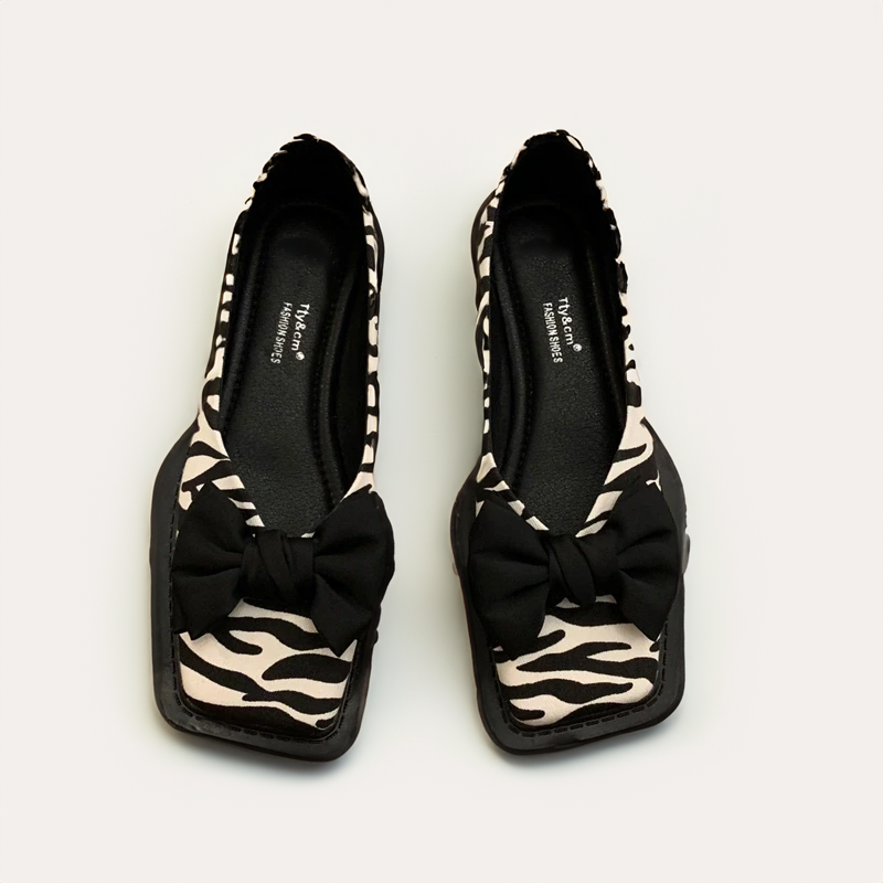 LD | Square toe platte mond loafers vrouwen loafers