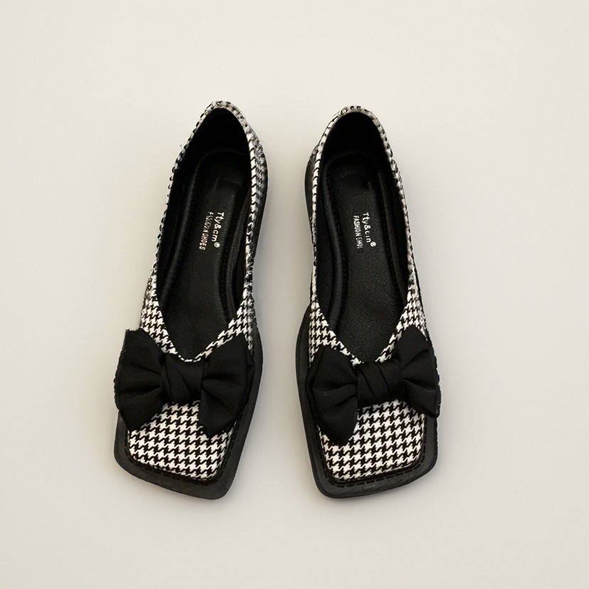 LD | Square toe platte mond loafers vrouwen loafers