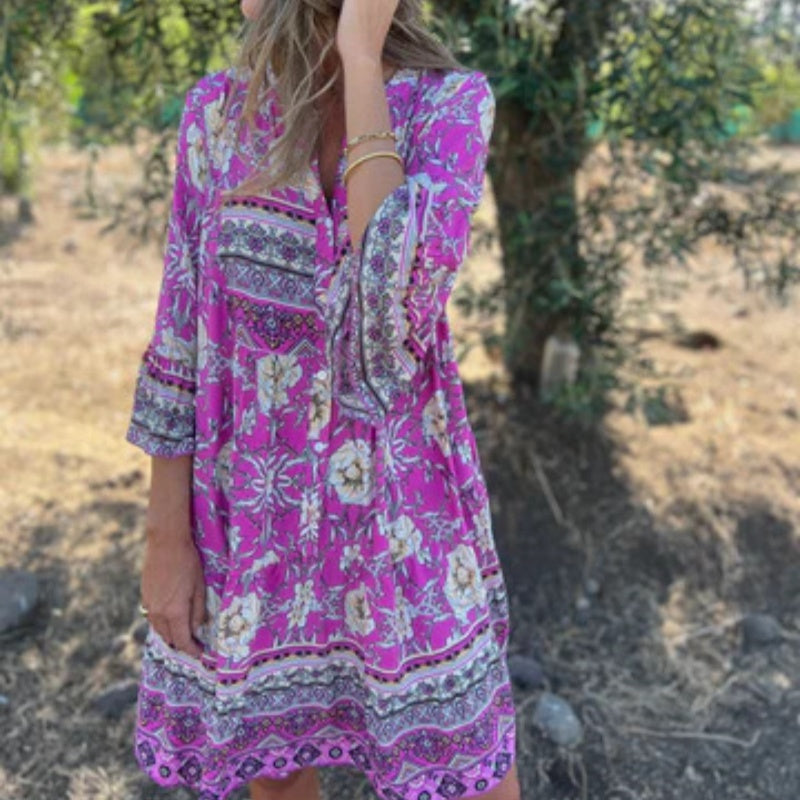 LD Luxe Bloemen Maxi Jurk