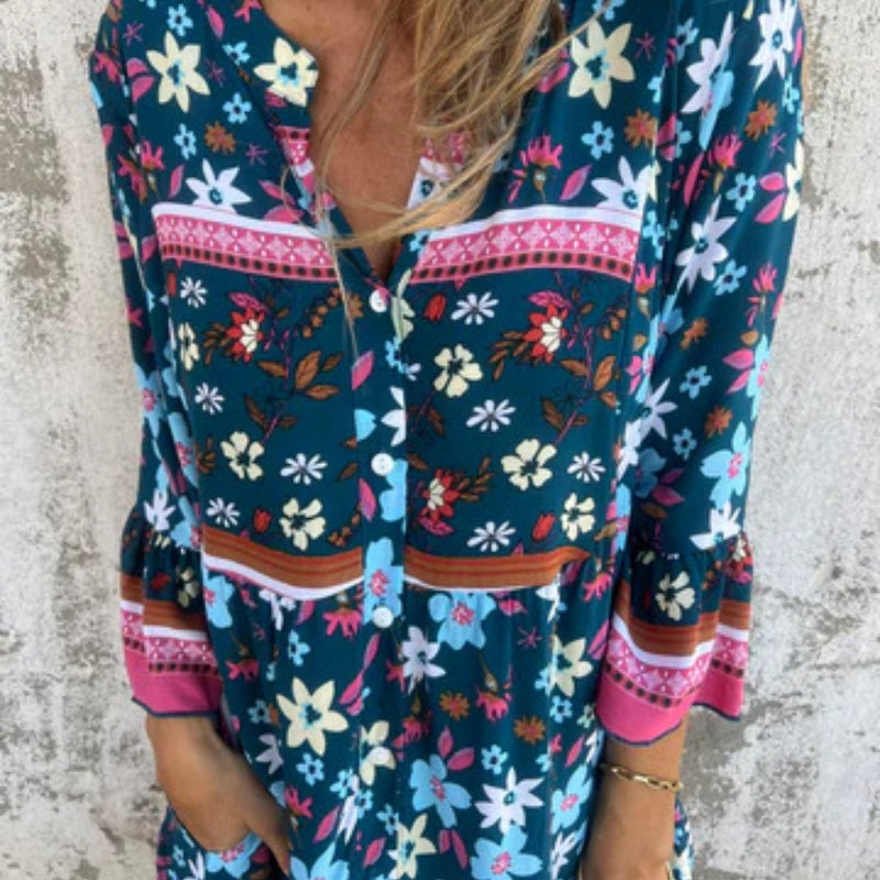 LD Luxe Bloemen Maxi Jurk