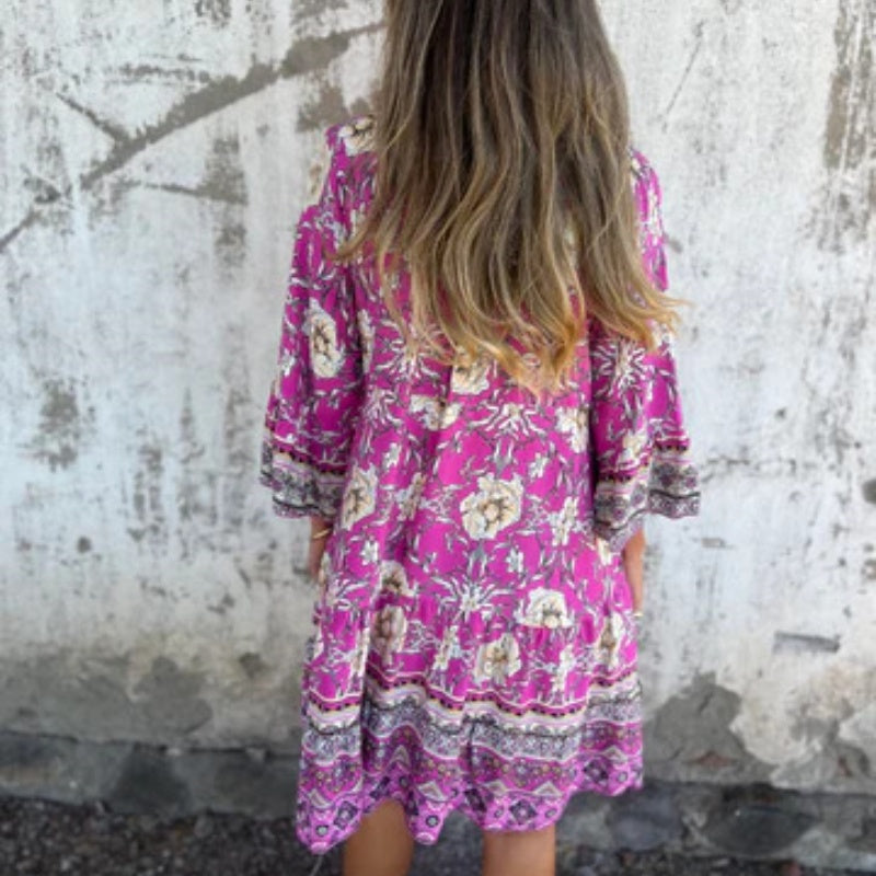 LD Luxe Bloemen Maxi Jurk