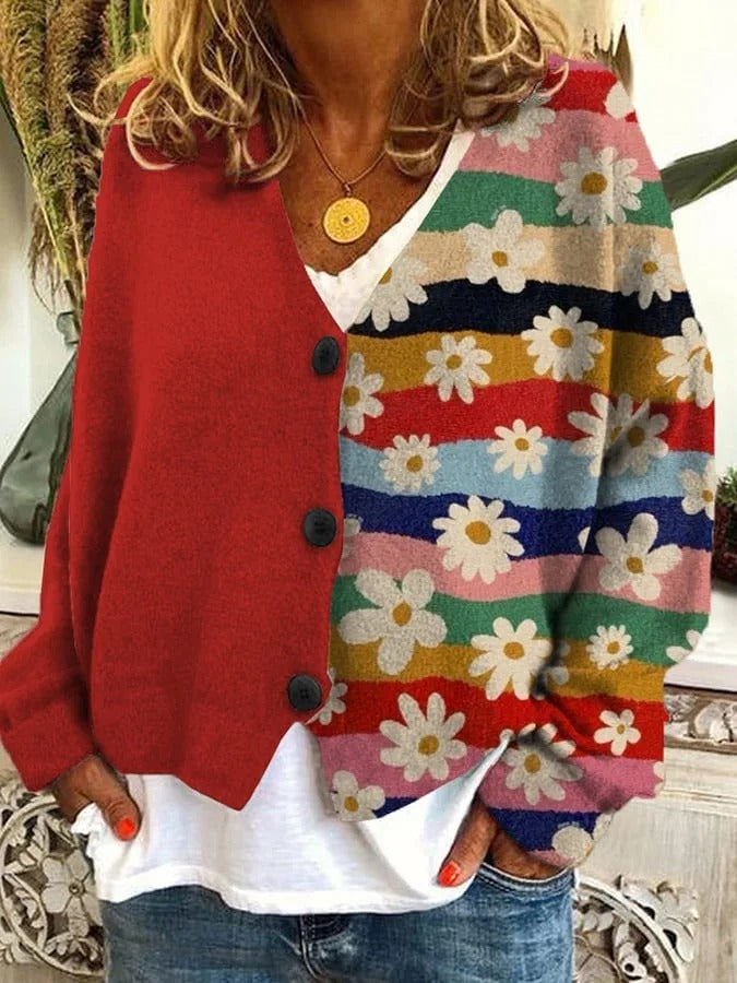 LD | Boho patchwork vest met bloemen